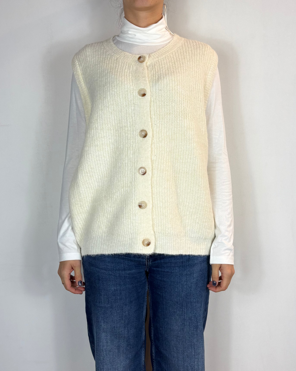 Gilet Bottoni Deep Pink