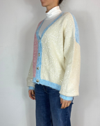 Cardigan Multicolor Pailettes Deep Pink