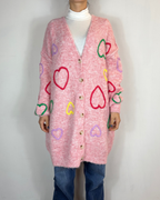 Cardigan Cuori Deep Pink