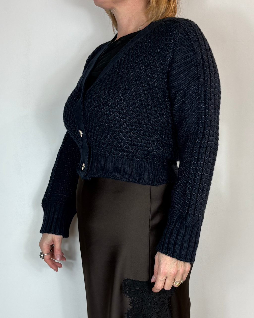 Cardigan Cropped Blu Moove