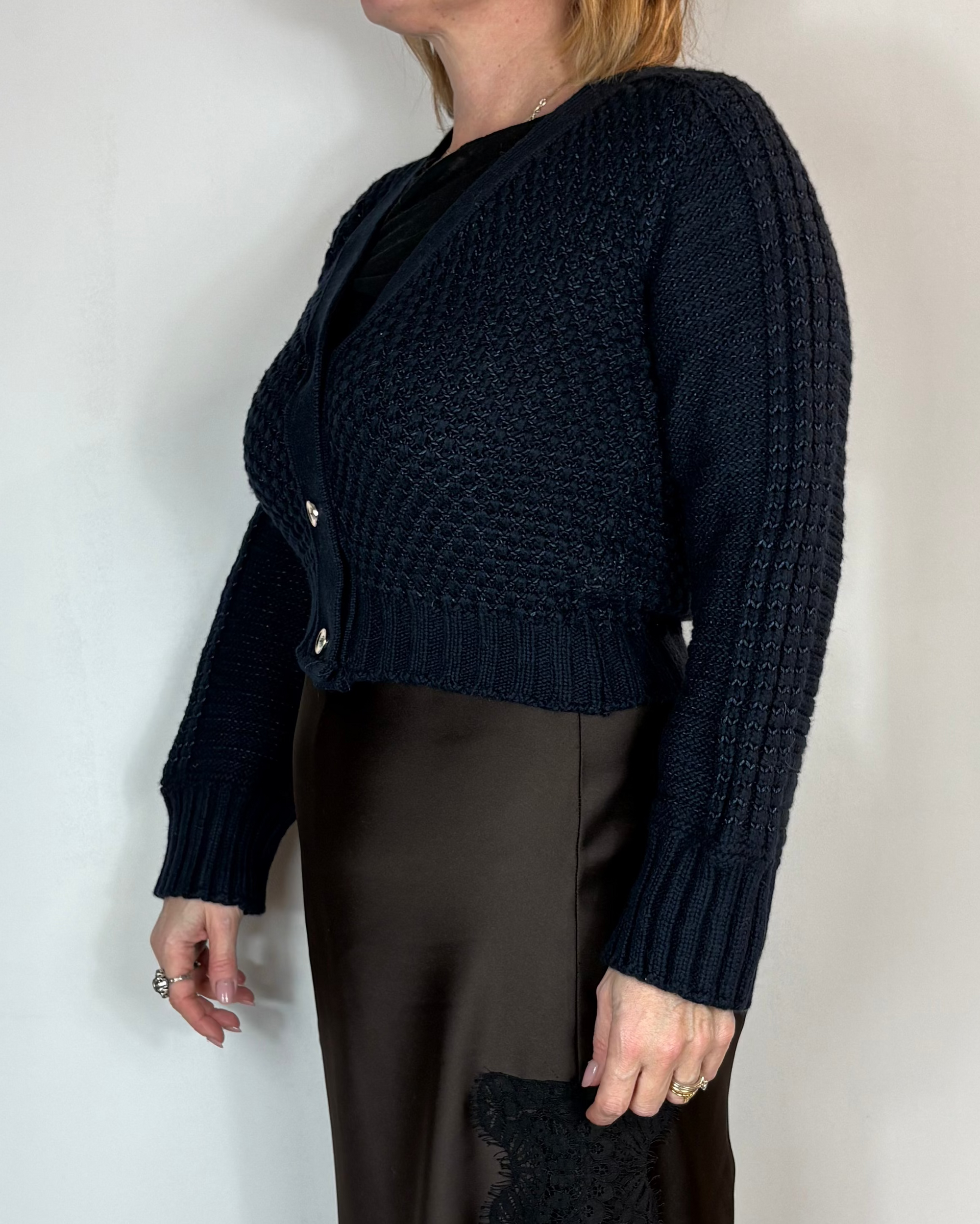 Cardigan Cropped Blu Moove