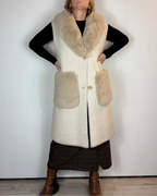 Gilet Ecopelliccia Tasche Deep Pink