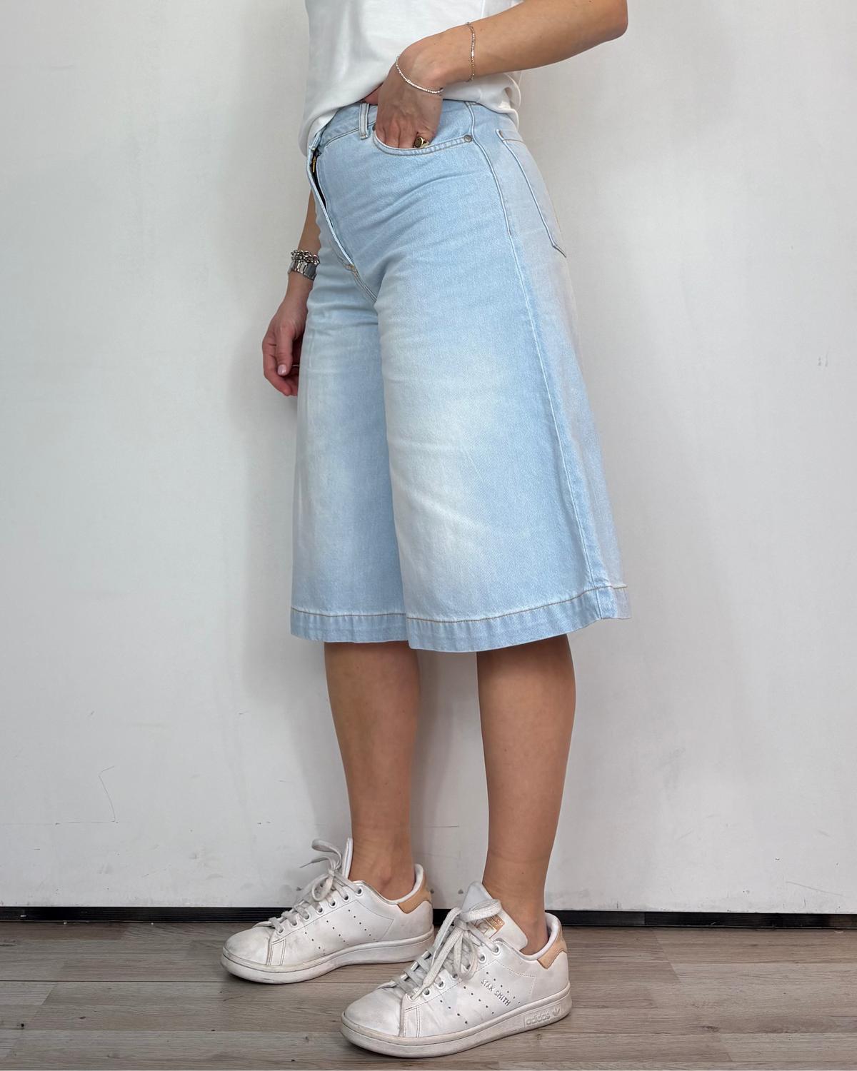 Bermuda Jeans Light Blue Over-D Woman