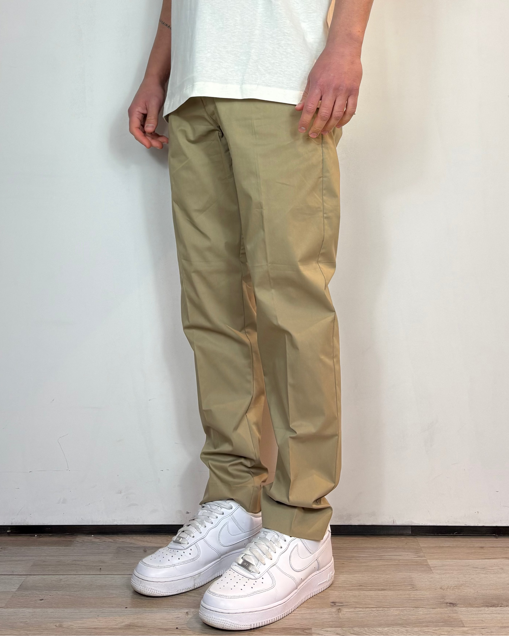 Pantalone Chino Tessuto Tecnico Khaki Telamira