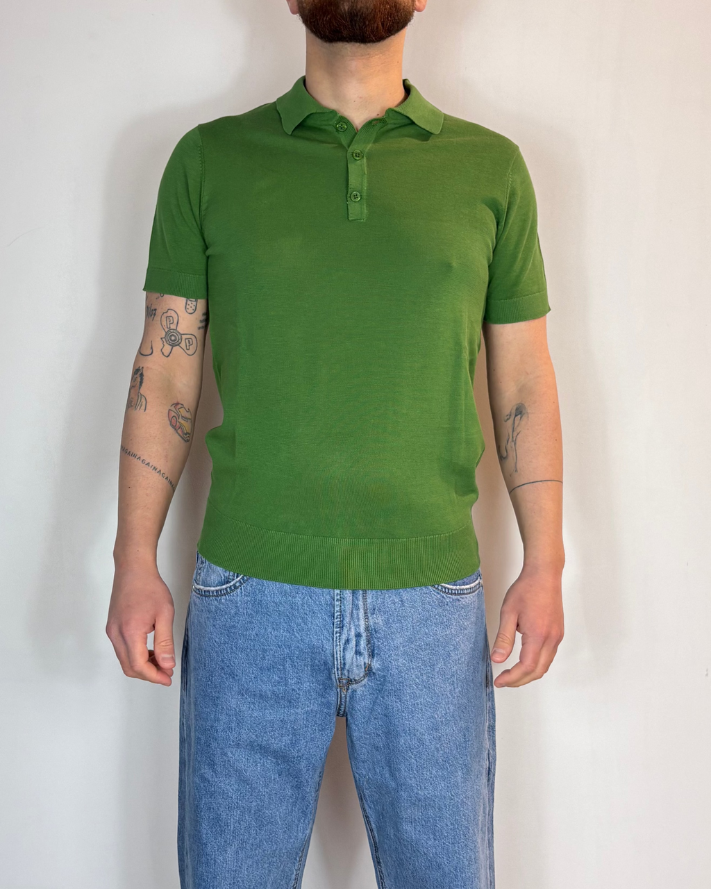 Polo Mezza Manica Pino Over-D