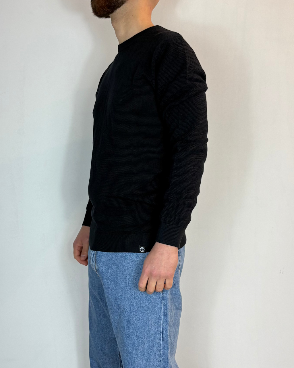 Maglioncino Nido D'Ape Nero Telamira