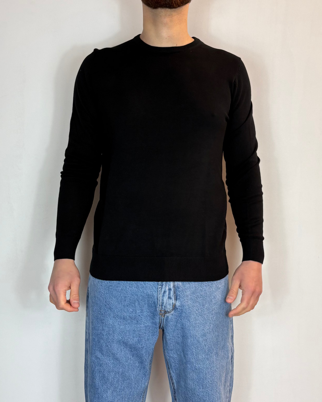 Maglioncino Paricollo Nero Over-D