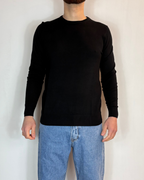 Maglioncino Paricollo Nero Over-D