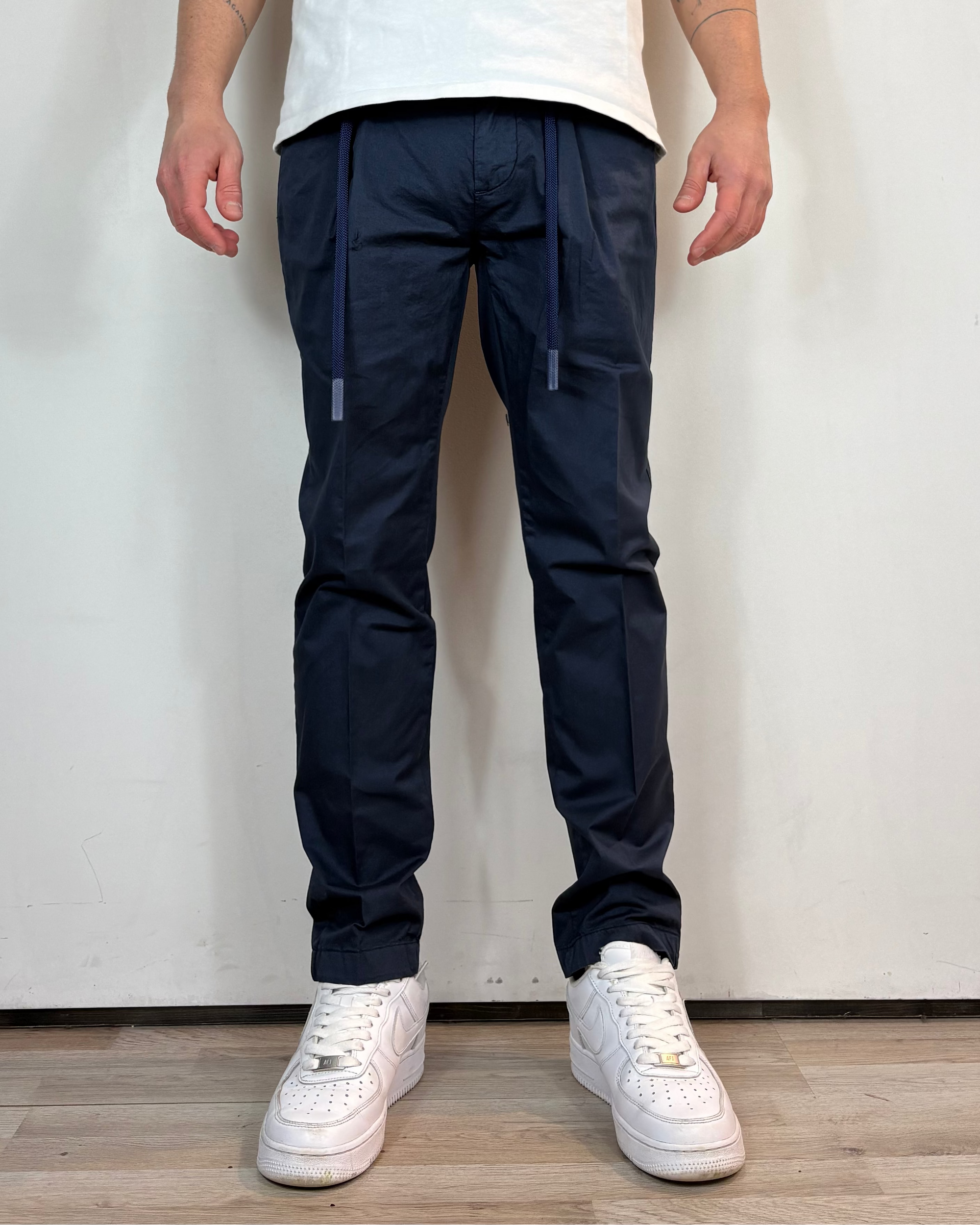 Pantalone Chino Pince Blu Over-D