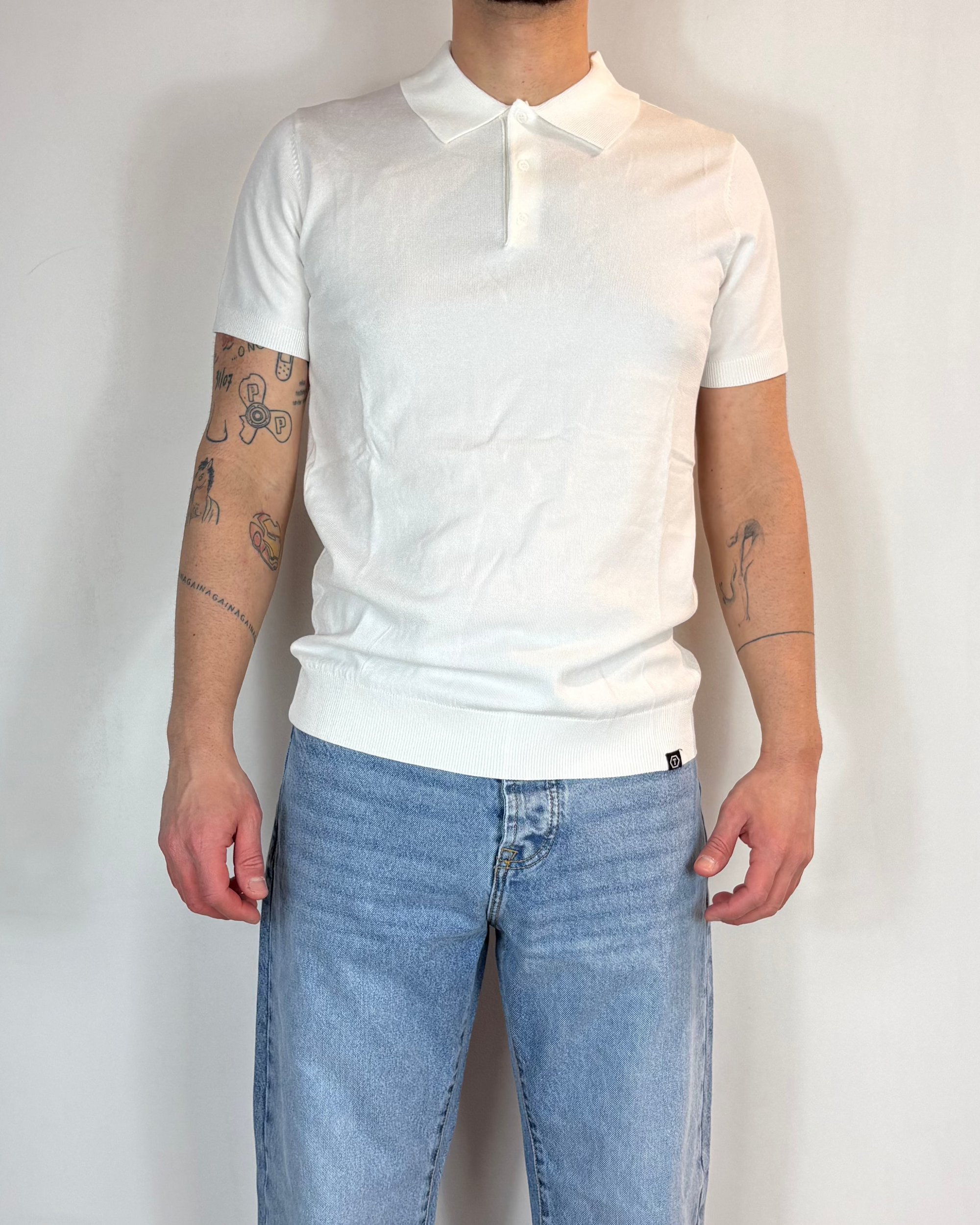 Polo Mezza Manica Bianco Telamira