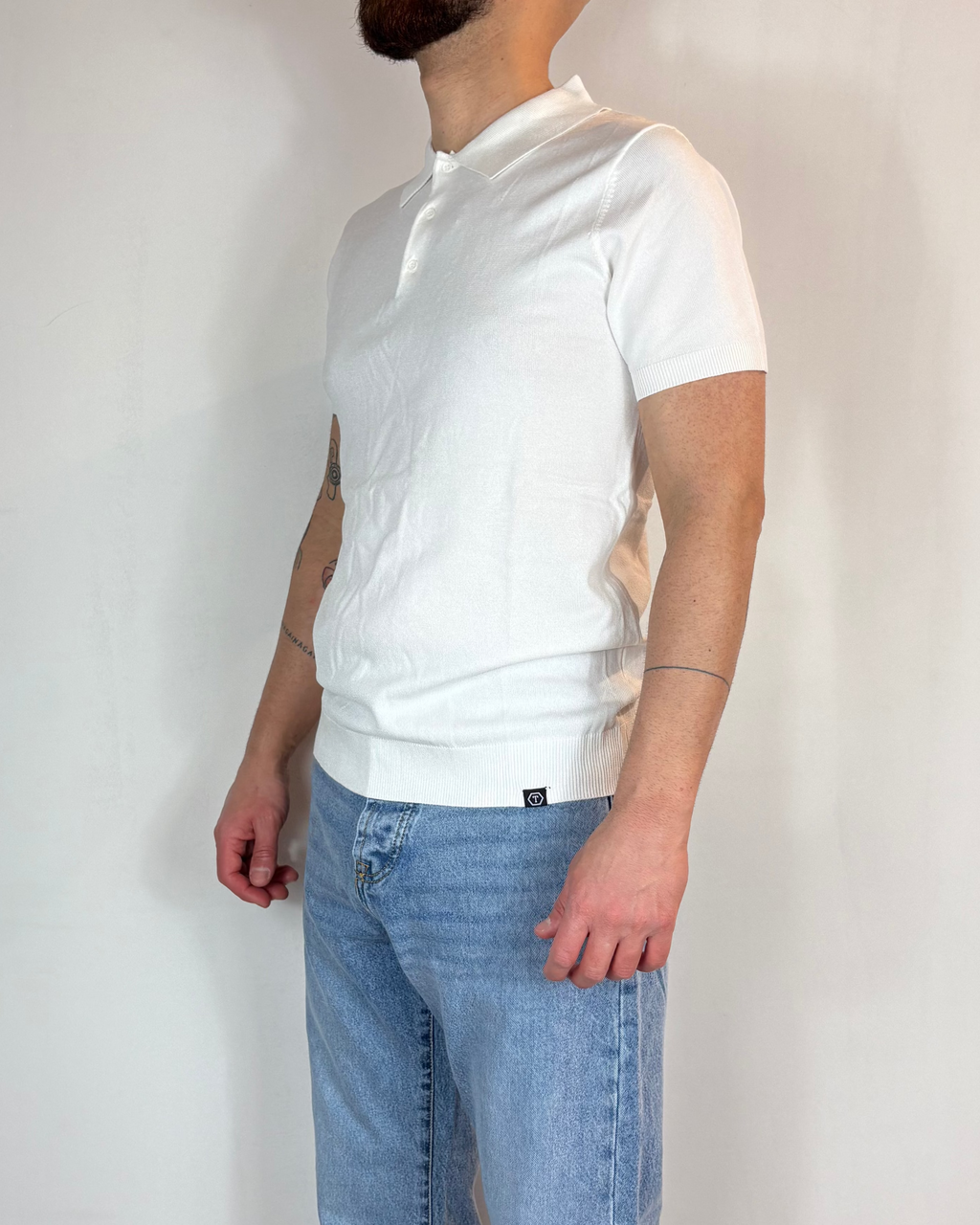 Polo Mezza Manica Bianco Telamira