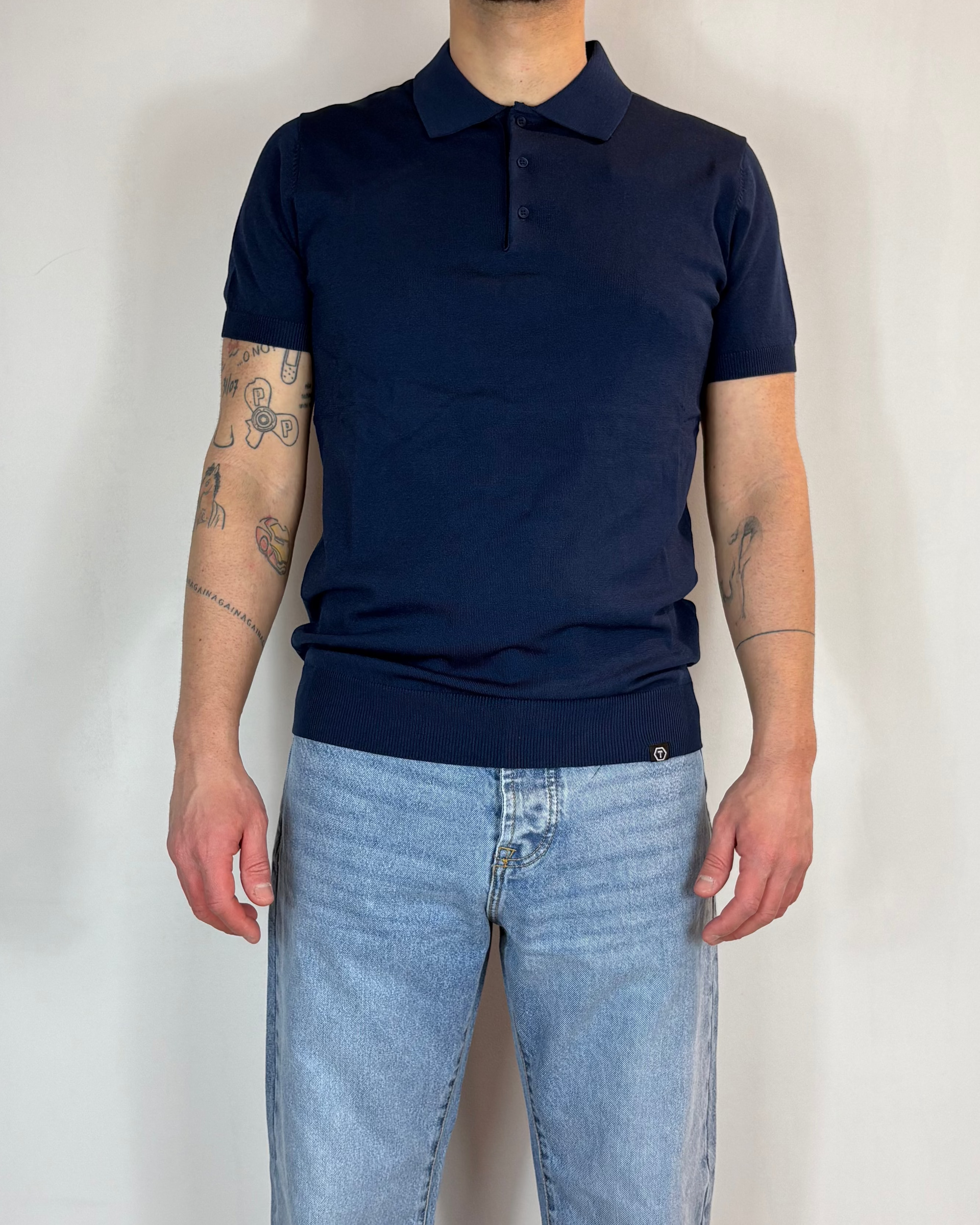 Polo Mezza Manica Blu Telamira