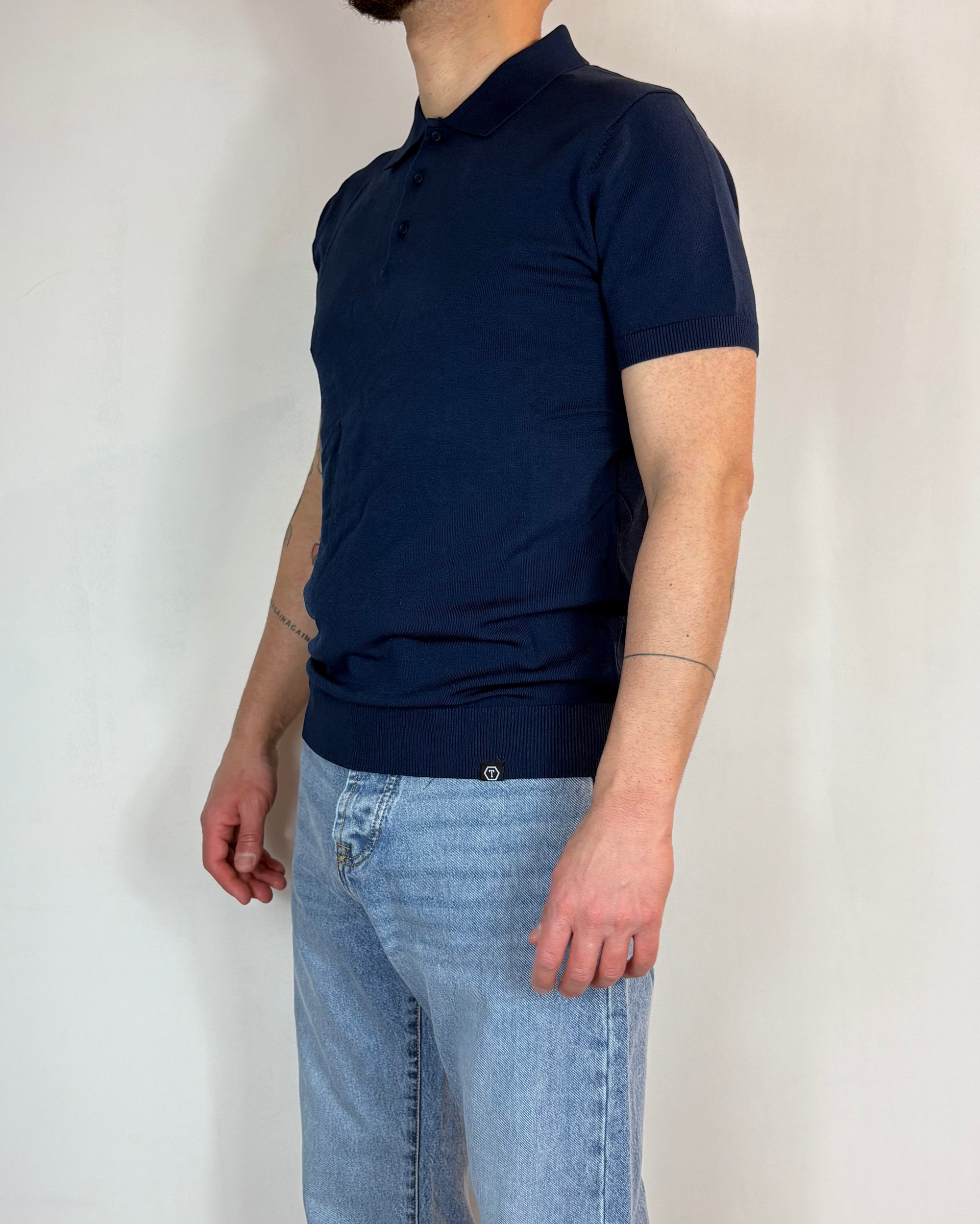 Polo Mezza Manica Blu Telamira