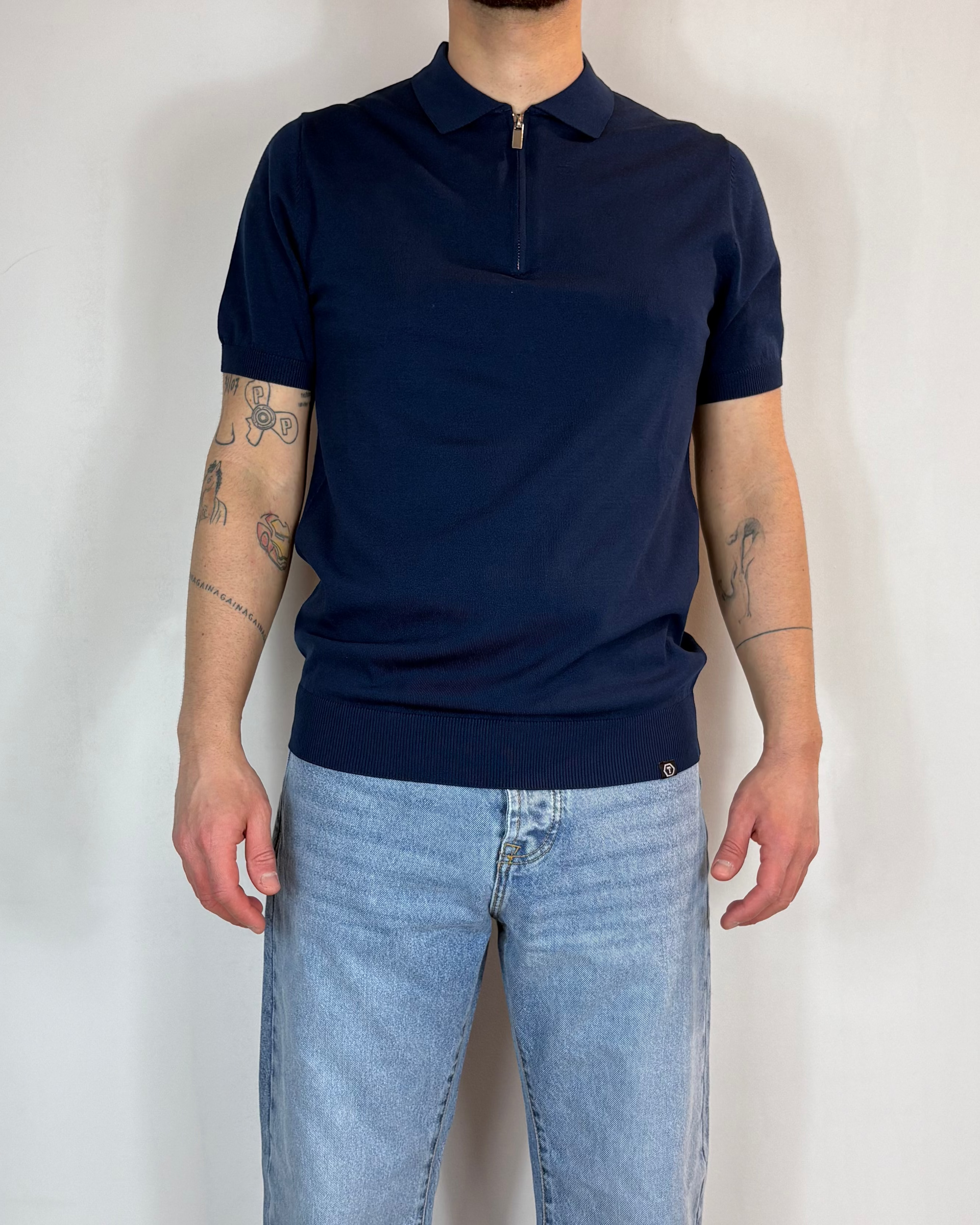 Polo Mezza Manica Con Zip Telamira