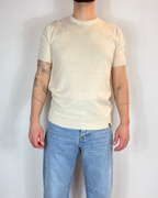 Maglia Mezza Manica Paricollo Triangolo Beige Telamira