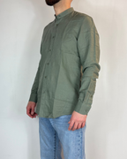 Camicia Korean Lino Verde Over-D