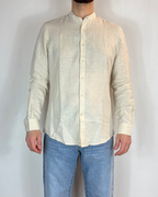 Camicia Korean Lino Beige Over-D