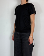 T-shirt Viscosa Nero Olivia Grey