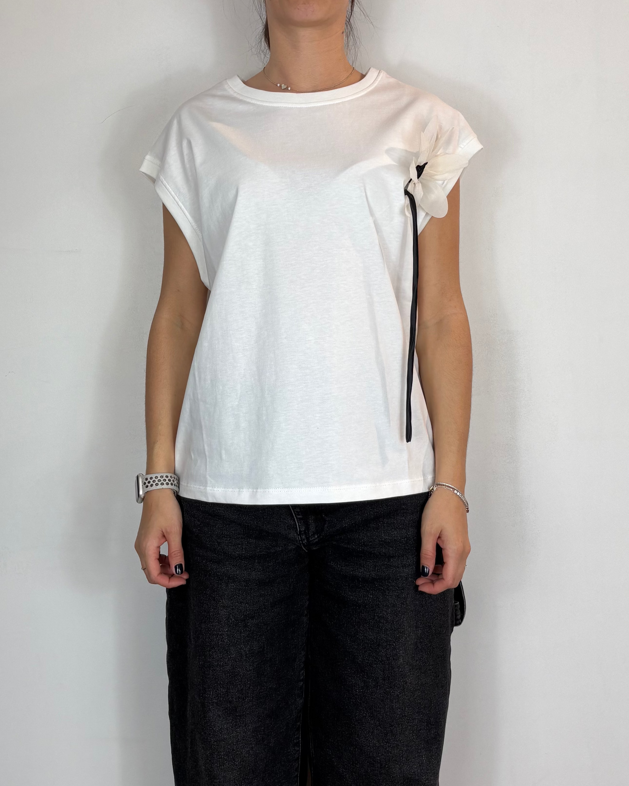 T-shirt Applicazione Olivia Grey