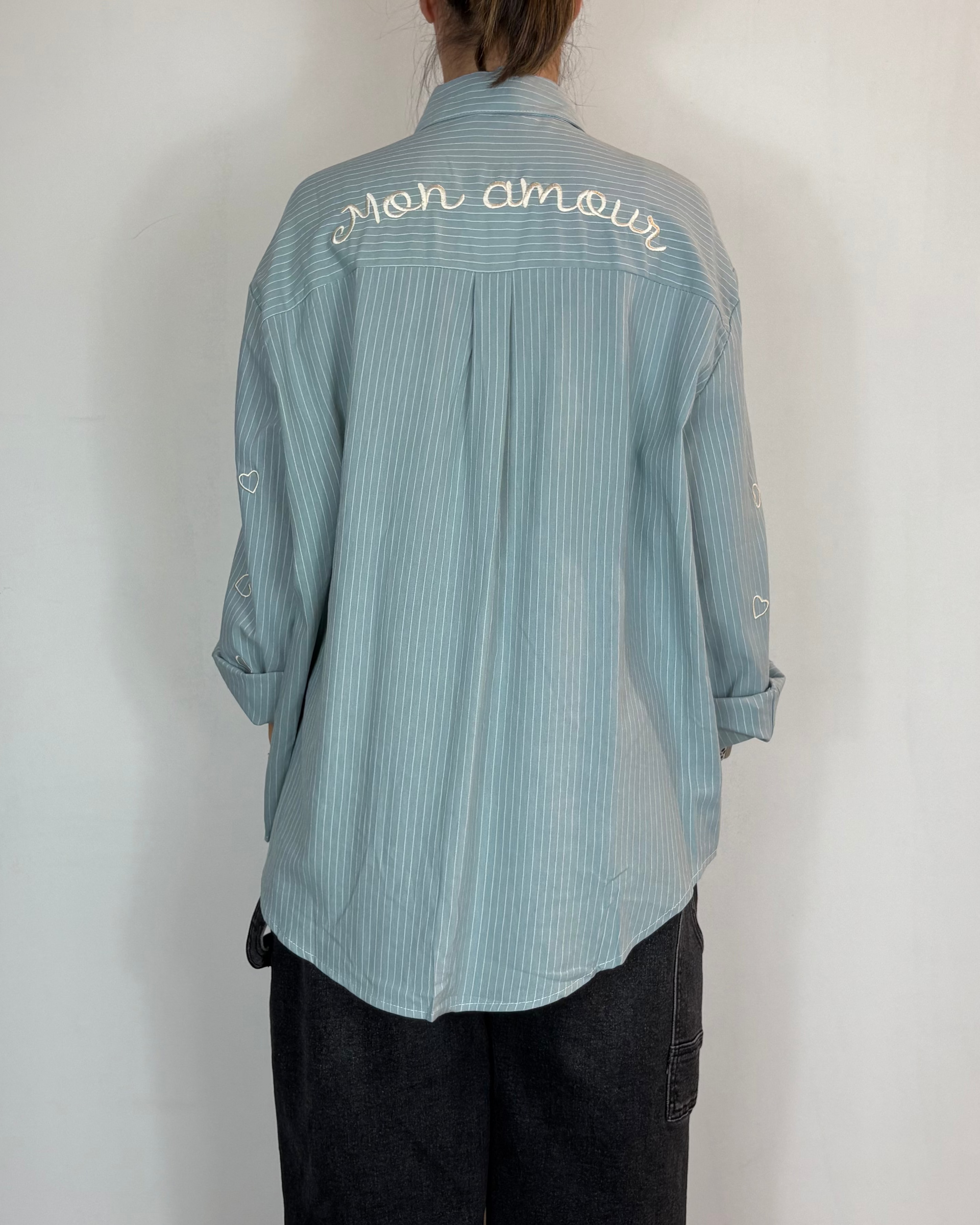 Camicia Cuori Turchese Civico Uno