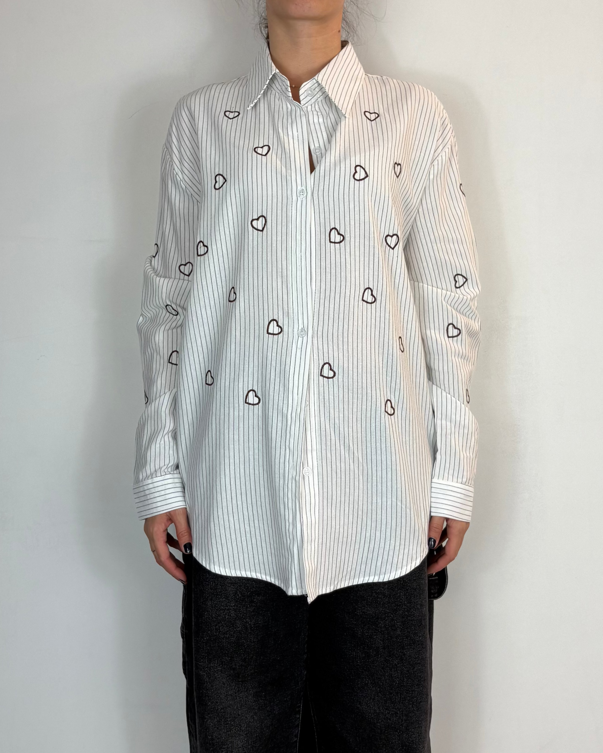 Camicia Cuori Marrone Civico Uno