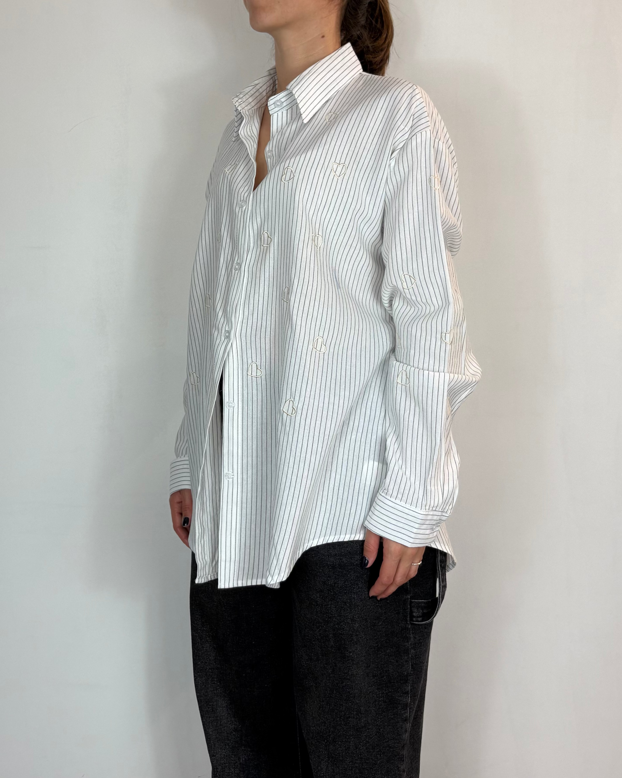 Camicia Cuori Beige Civico Uno