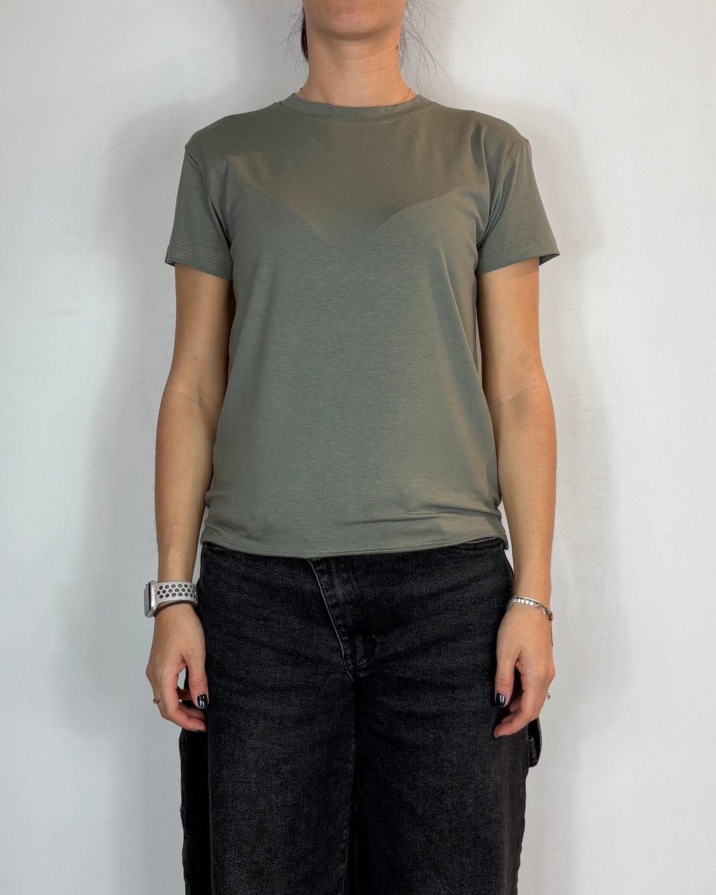 T-shirt Viscosa Salvia Olivia Grey