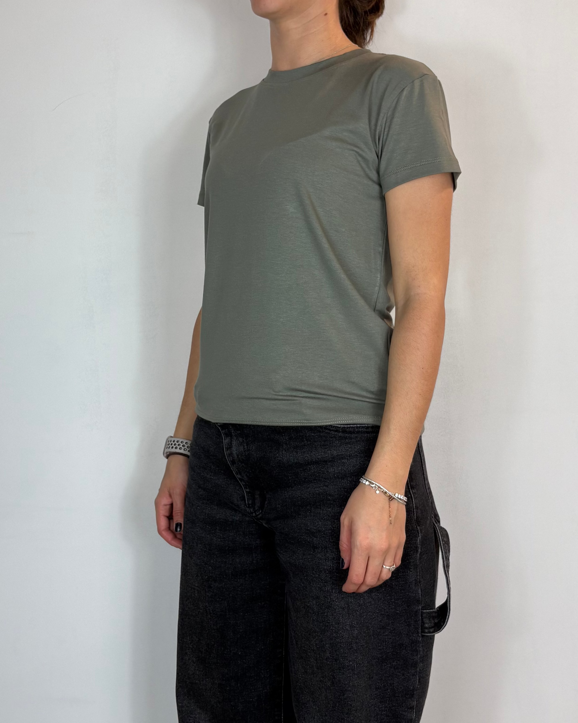 T-shirt Viscosa Salvia Olivia Grey