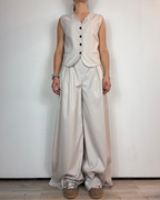 Completo Gilet & Pantalone Gessato Over-D Woman