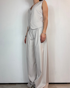 Completo Gilet & Pantalone Gessato Over-D Woman