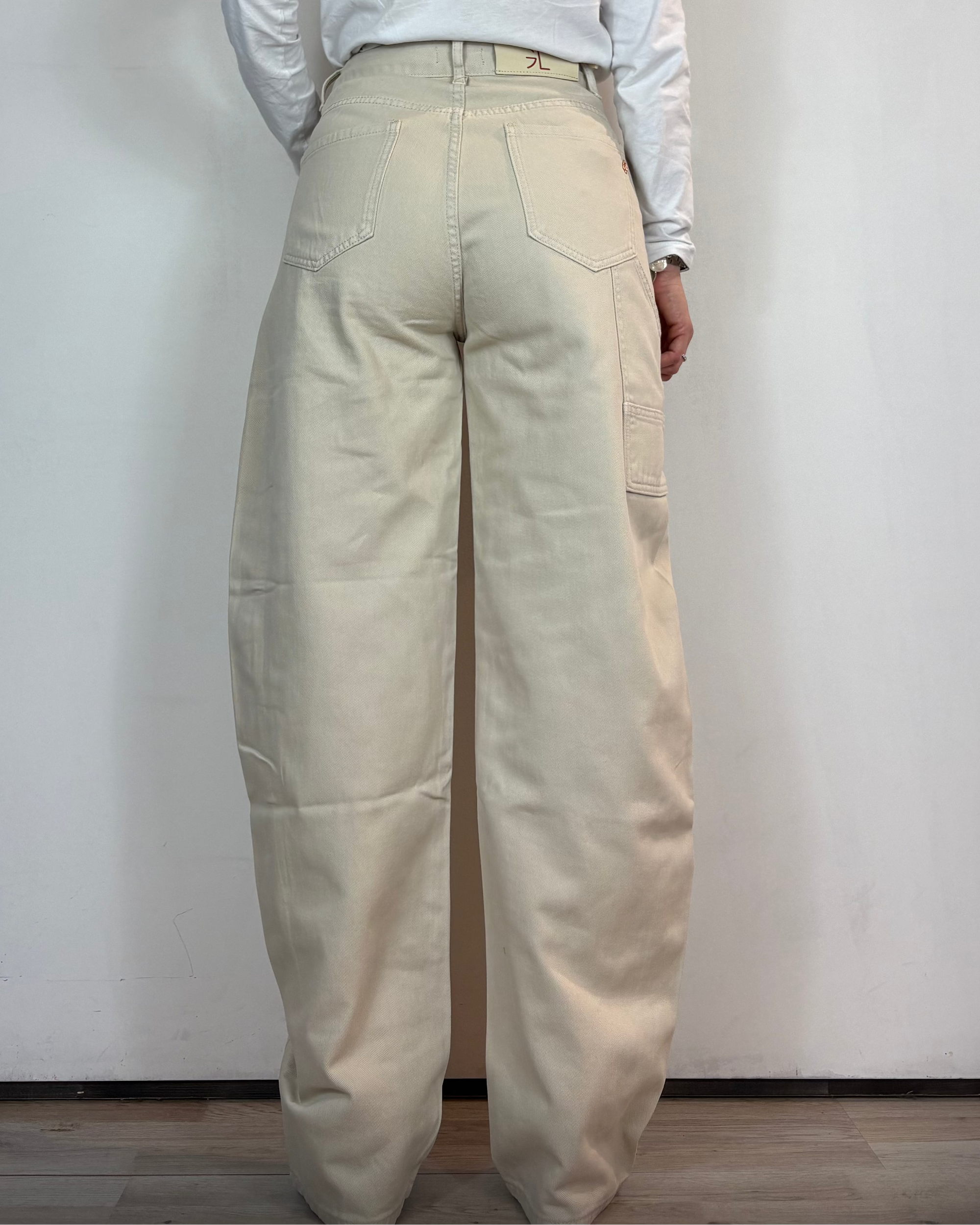 Jeans Baggy Beige Gianni Lupo Woman