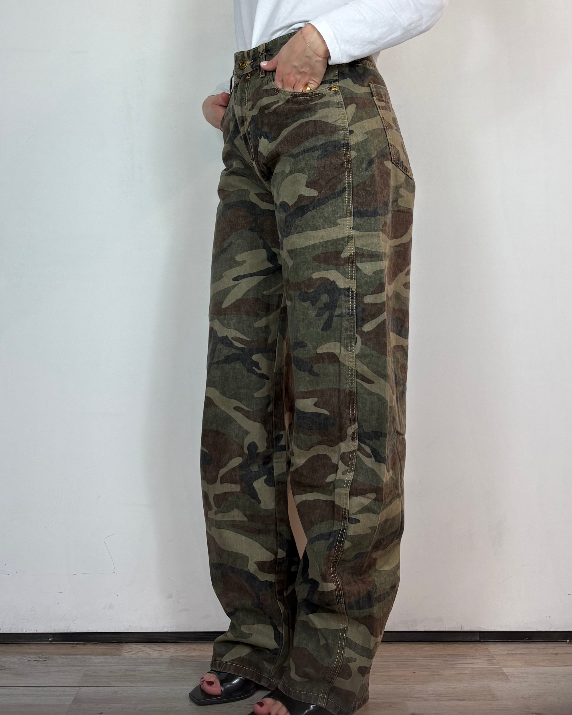 Jeans Baggy Camouflage Gianni Lupo Woman