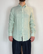 Camicia Riga Verde Lino Gianni Lupo