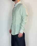 Camicia Riga Verde Lino Gianni Lupo