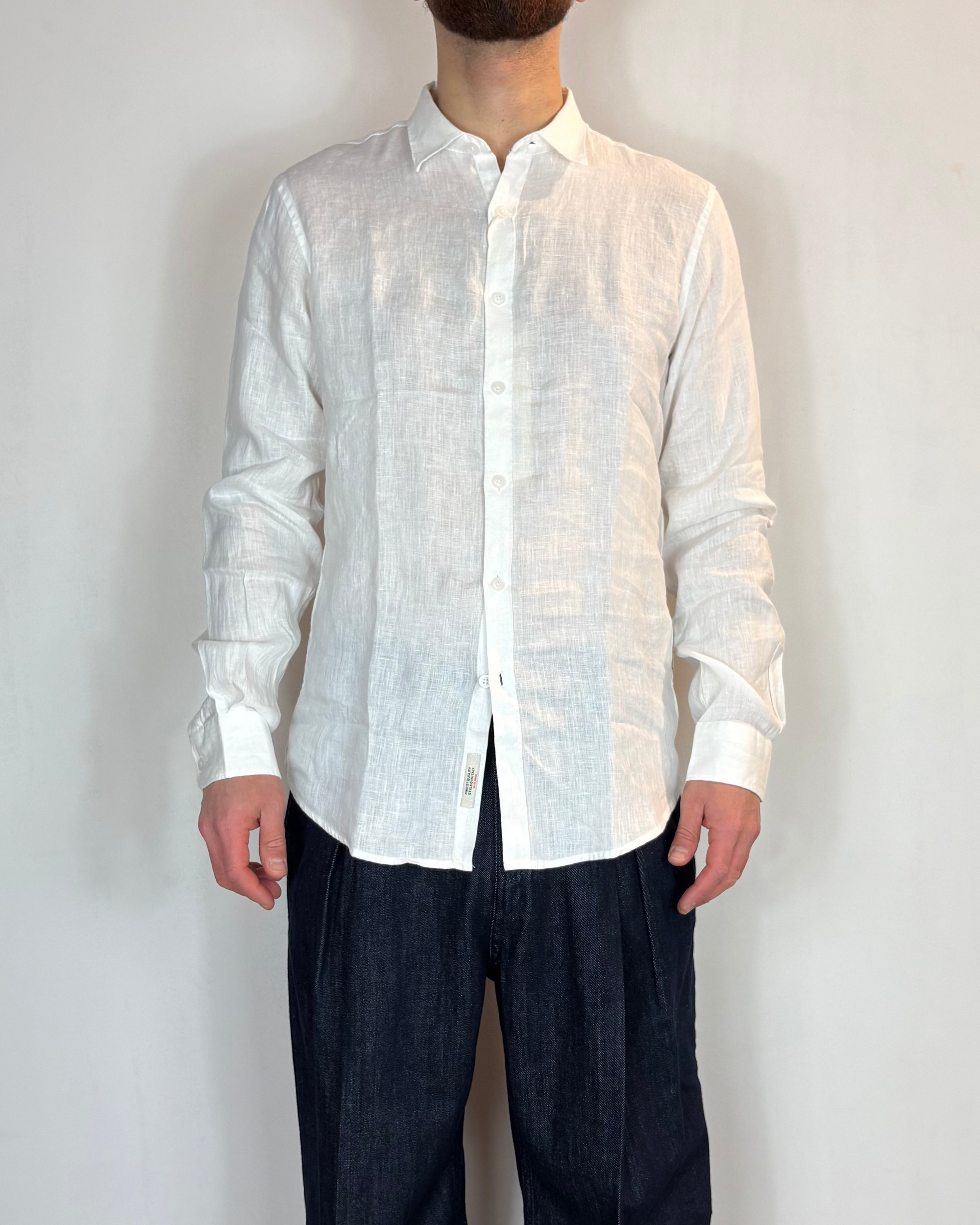 Camicia Bianca Lino Gianni Lupo