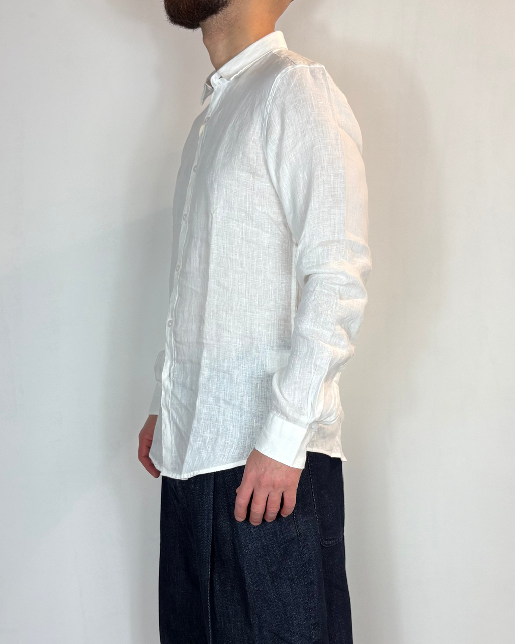 Camicia Bianca Lino Gianni Lupo