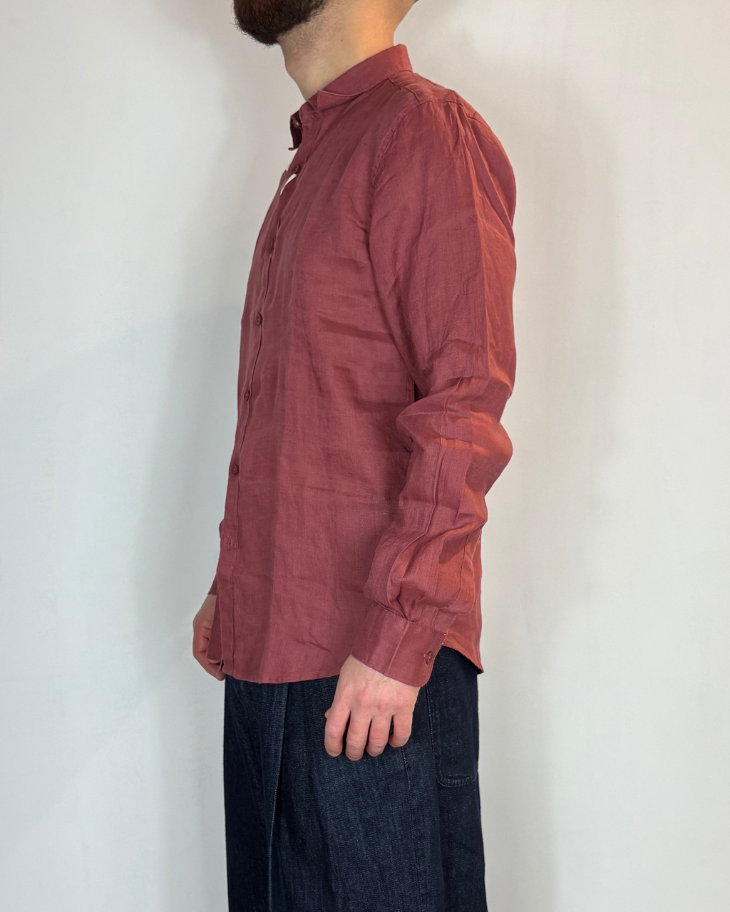 Camicia Rosso India Lino Gianni Lupo