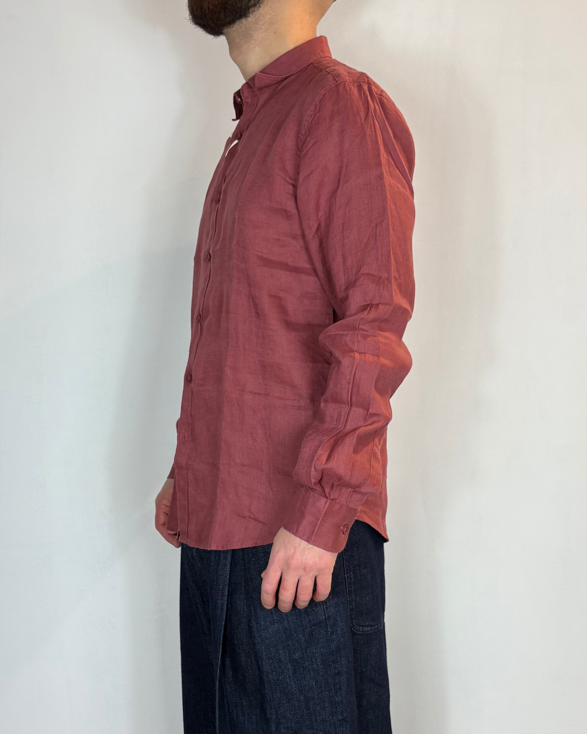 Camicia Rosso India Lino Gianni Lupo