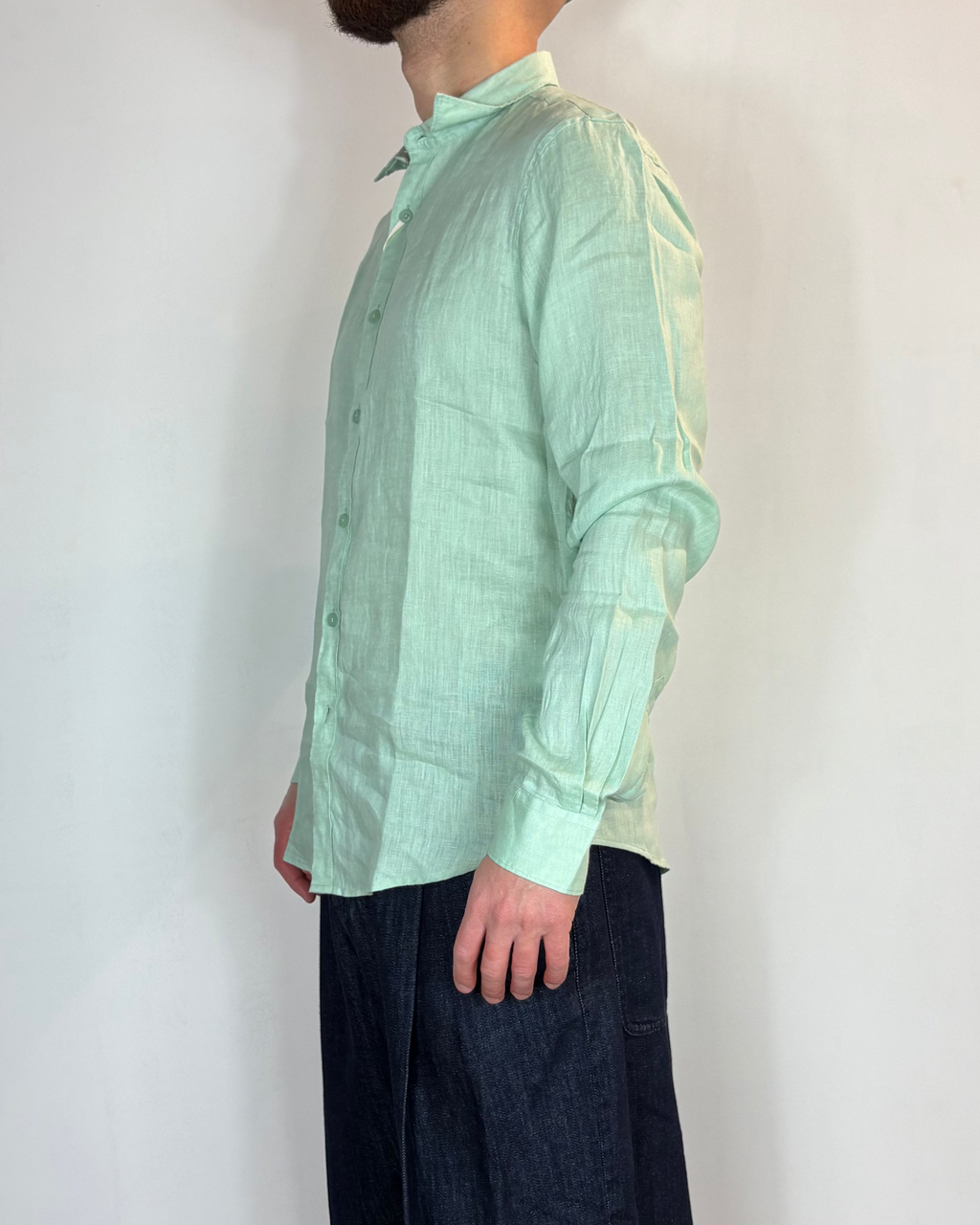 Camicia Menta Lino Gianni Lupo