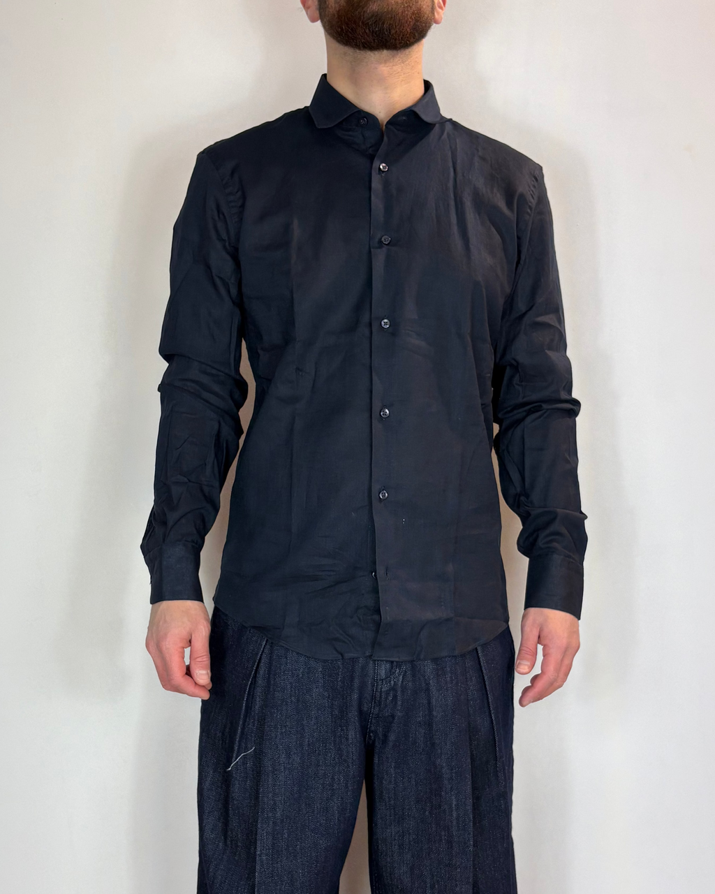 Camicia Blu Lino Telamira