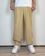 Pantalone Over Misto Lino Beige Telamira