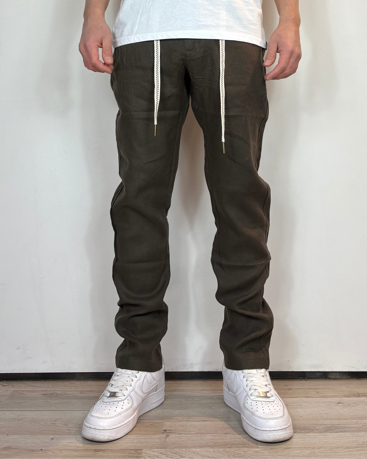 Pantalone Lino Coffee Gianni Lupo