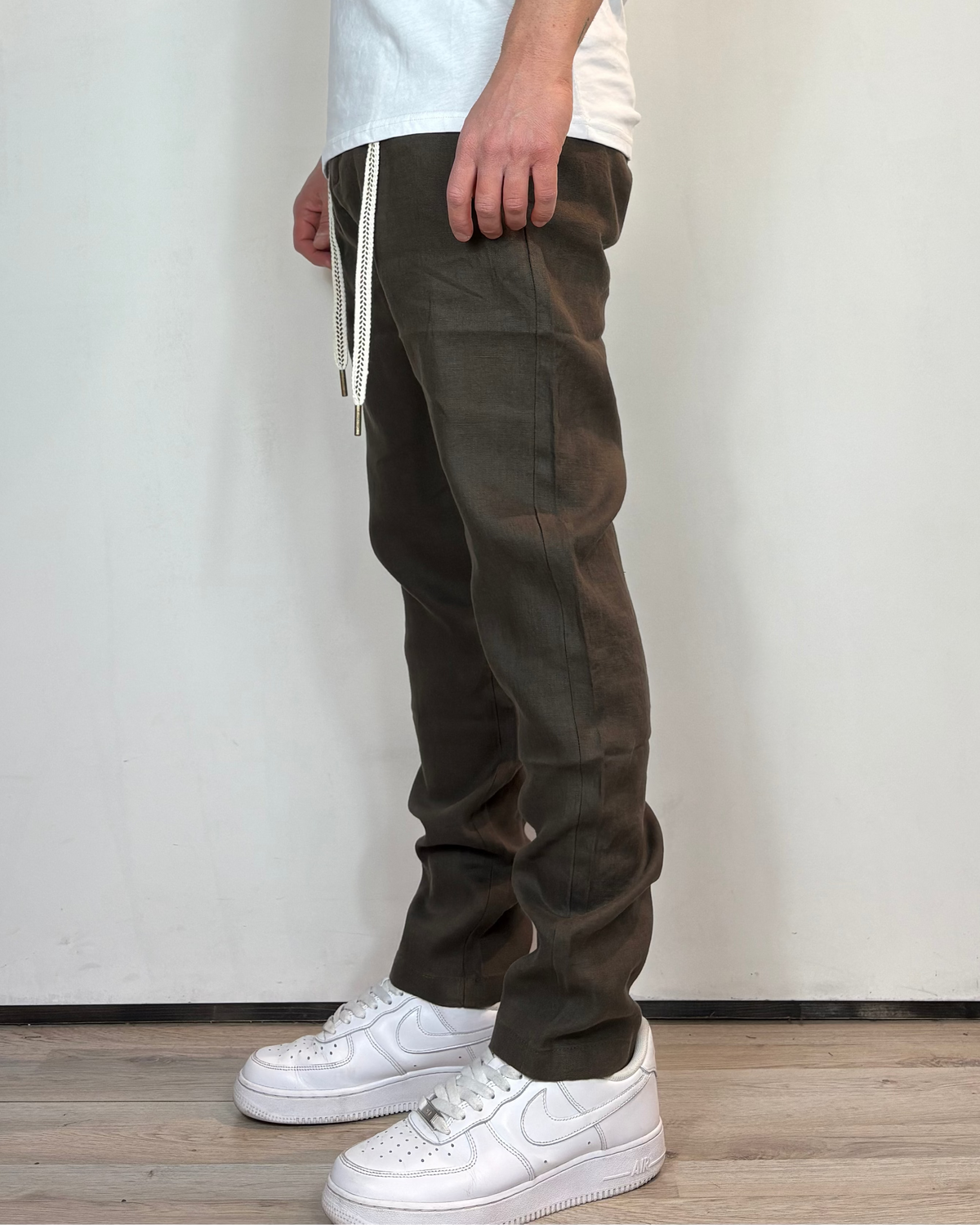 Pantalone Lino Coffee Gianni Lupo