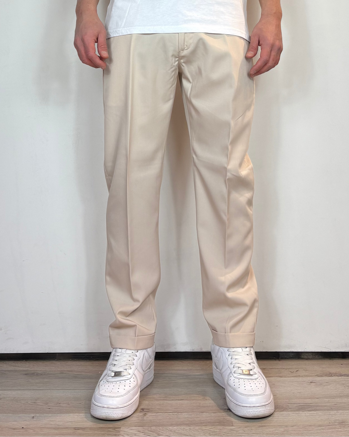 Pantalone Fresco Tela Beige Telamira