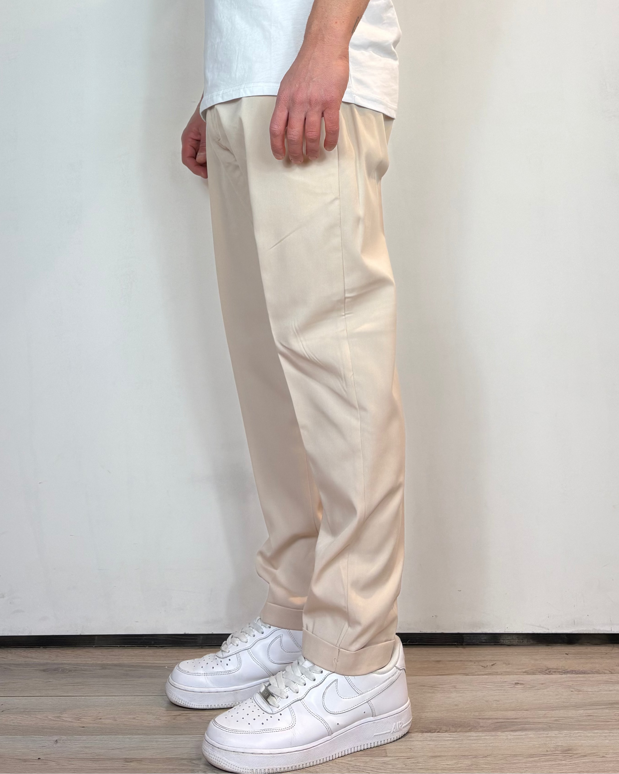 Pantalone Fresco Tela Beige Telamira