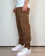 Pantalone Lino Coulisse Marrone Telamira