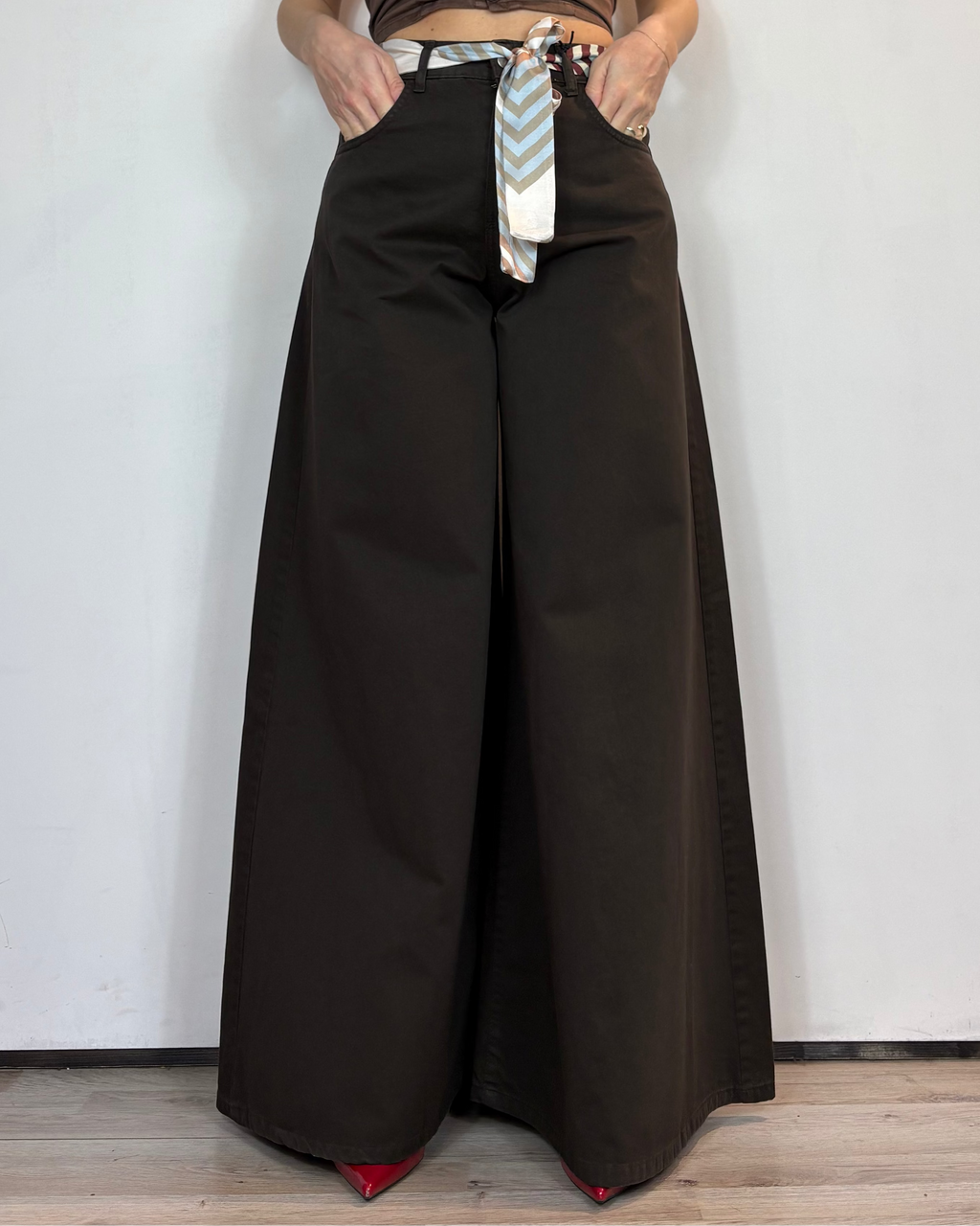 Jeans Foulard Marrone Met