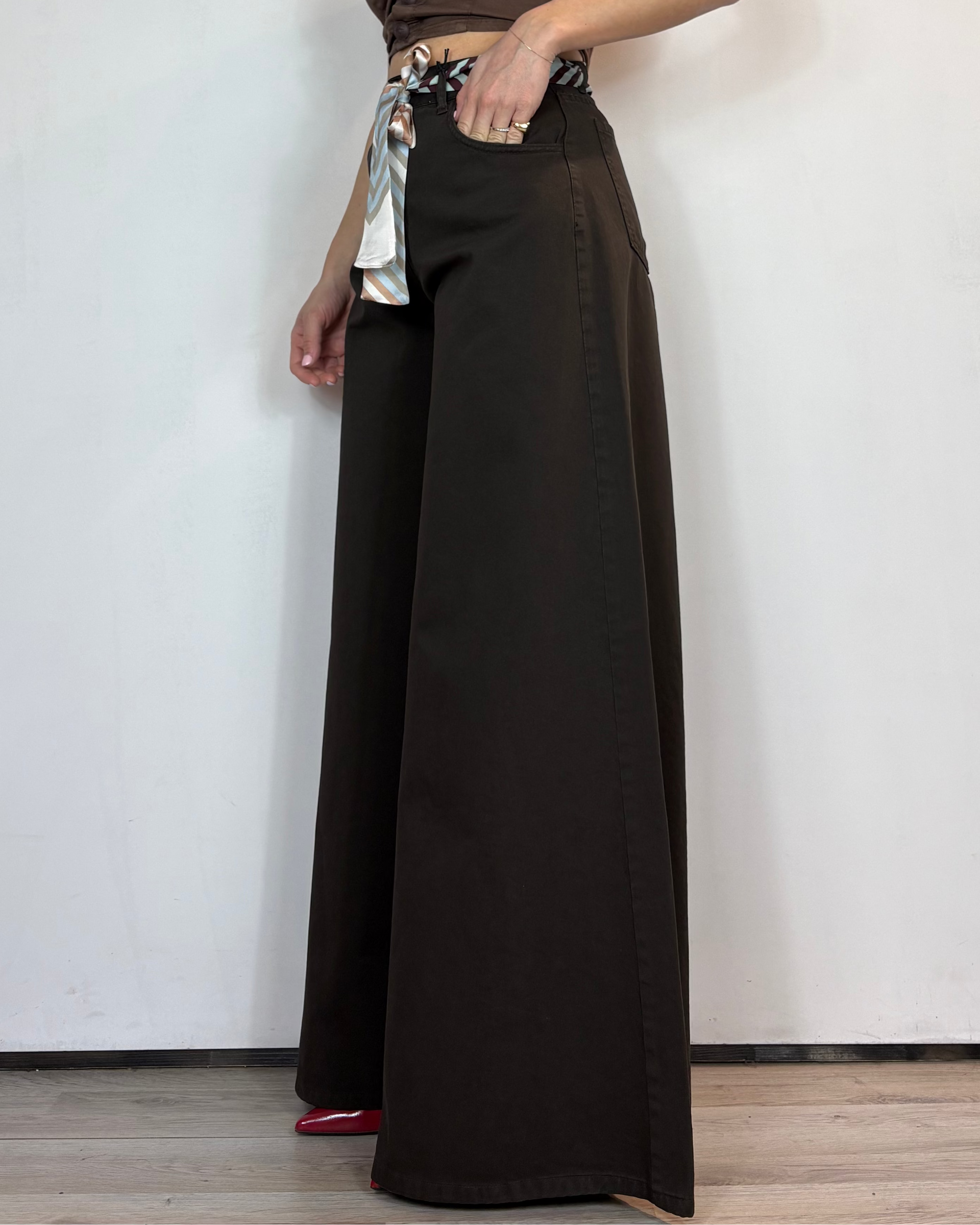 Jeans Foulard Marrone Met