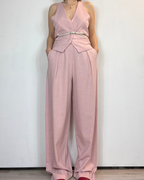 Completo Rosa Gilet Pantalone Gianni Lupo Woman