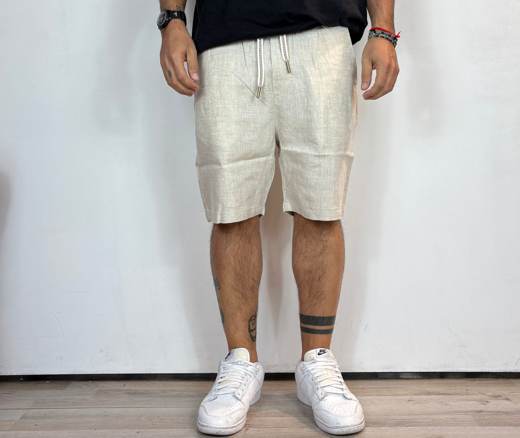 Bermuda Lino Beige Gianni Lupo